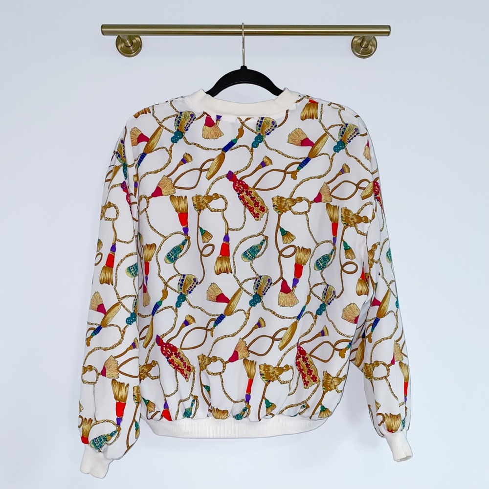 Notations Vintage Rope Tassel Bomber Jacket - image 3
